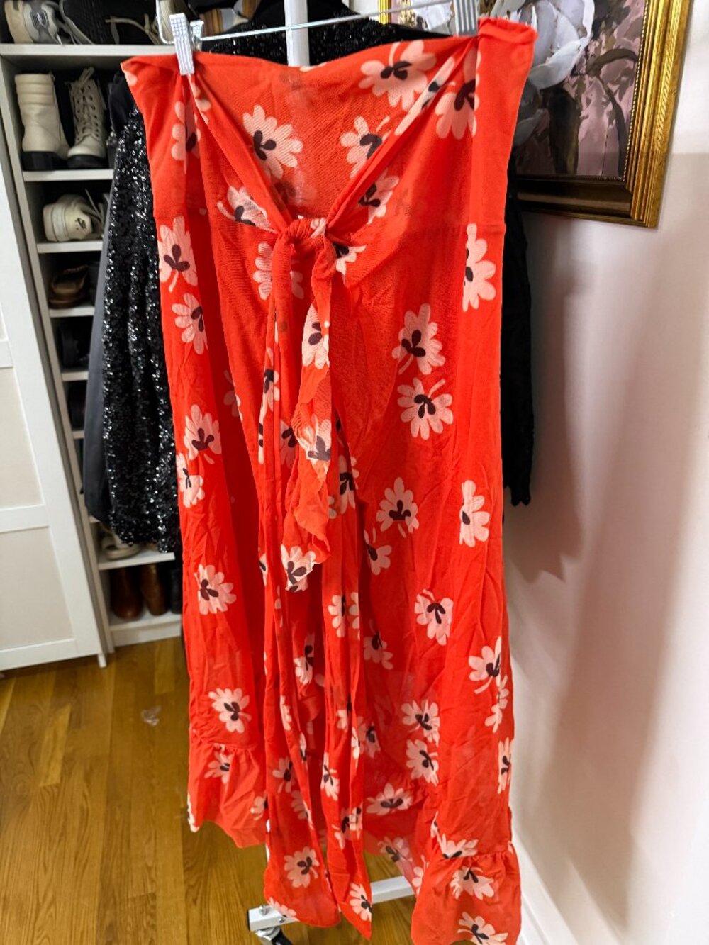 Ganni Tilden Mesh Wrap Skirt
